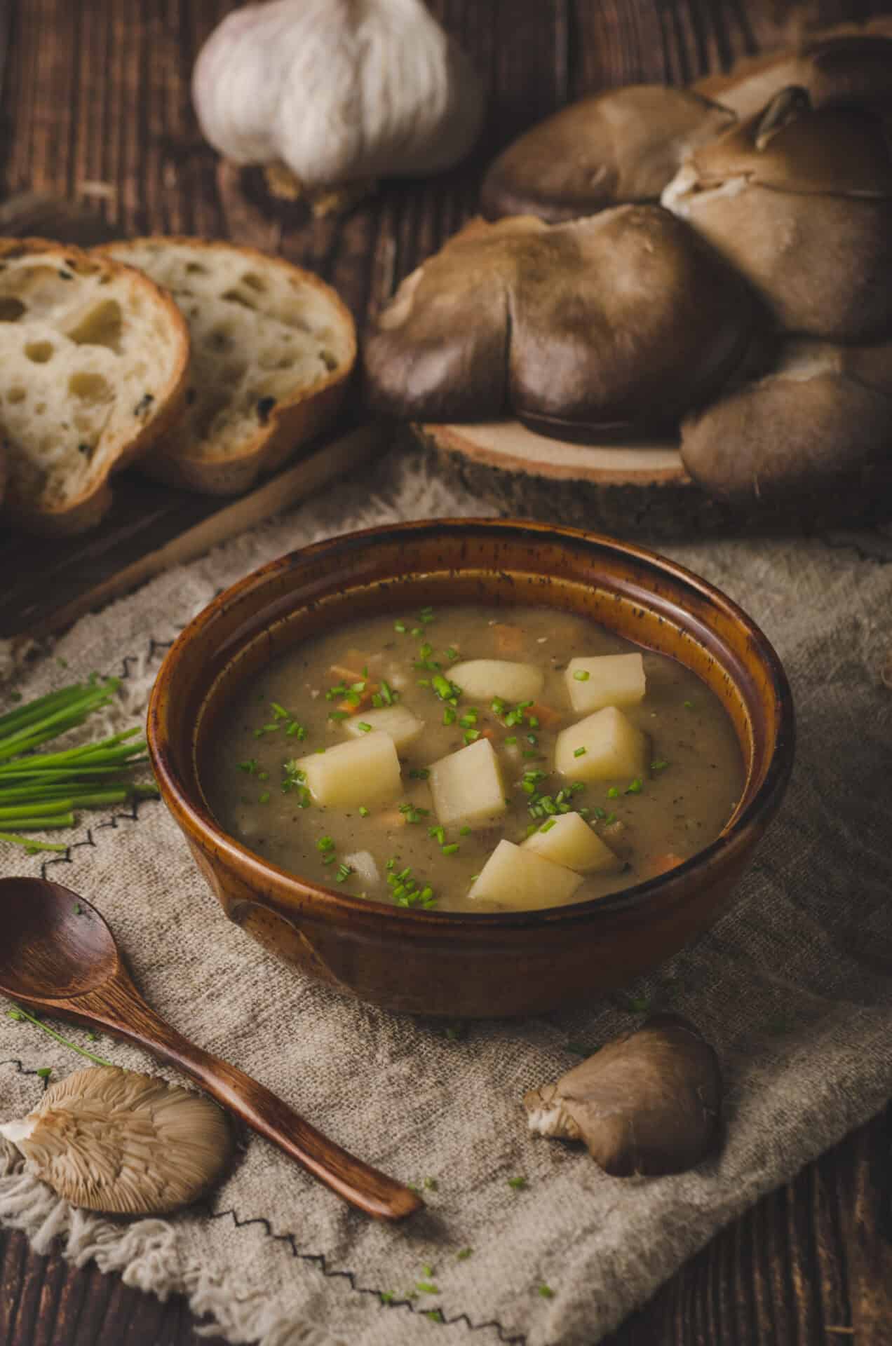 Potato Mushrooms Soup